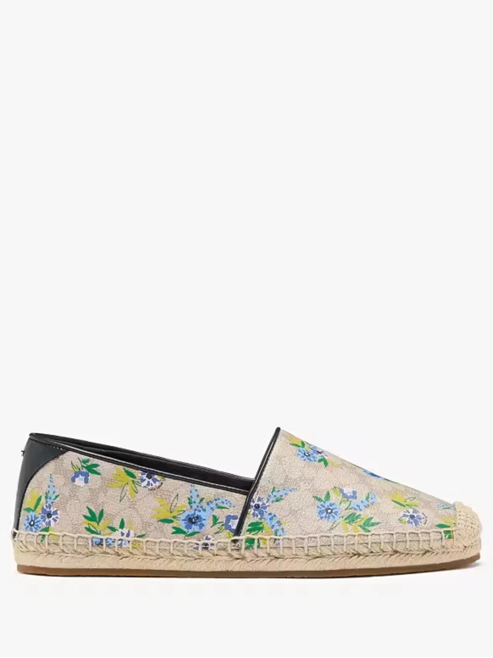 NWT Kate Spade Gwen Espadrilles Flats Coated Canvas Floral Beige Size 10